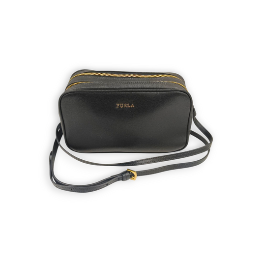 FURLA Shoulder Bag 930552 Black *Stain* Rank B