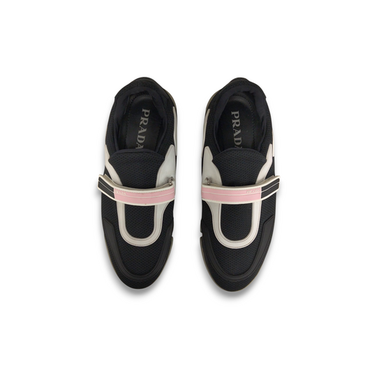 PRADA Sneaker 38 1/2 293 Lady's Black And Pink Rank B