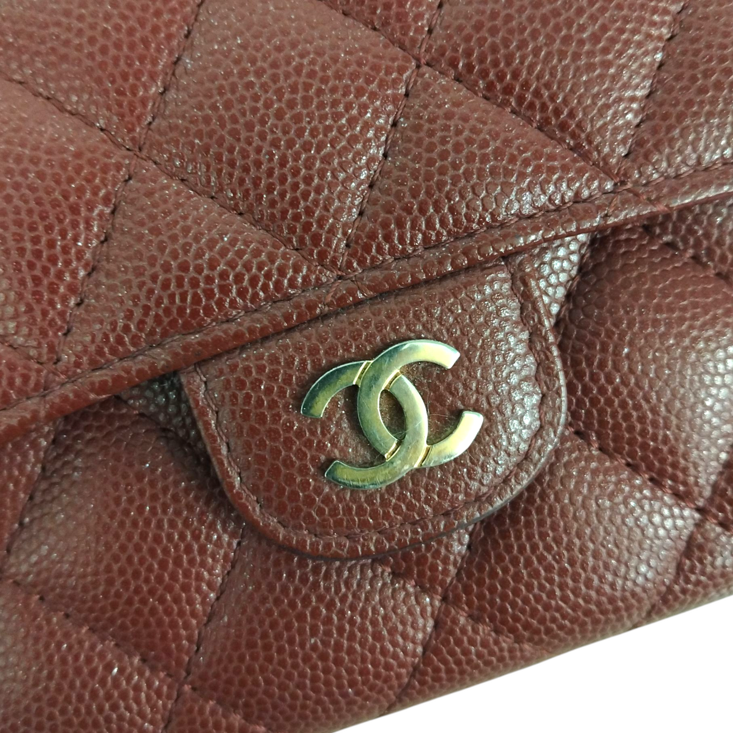 CHANEL Wallet Matrasse Red Stain 25216792 *With Guarant Rank(B)