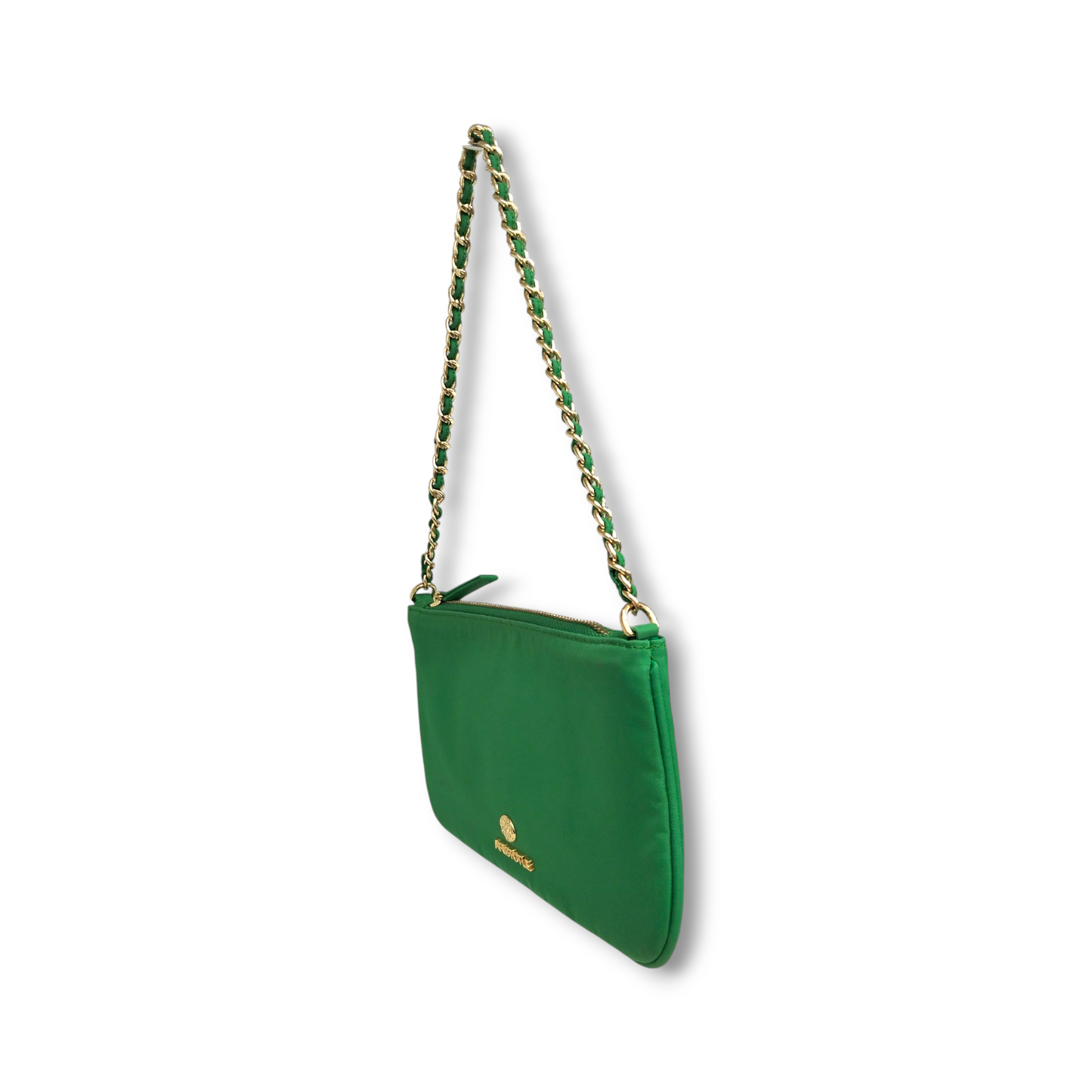 ARISTOTLE Shoulder Bag Green Nylon Teen Pouch Rank B
