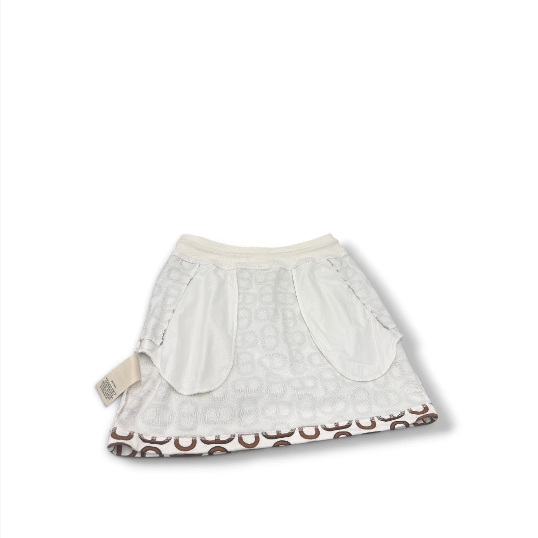 HERMES SKIRT LADY'S SIZE 38 IVORY STAIN/DAMAGE 4E4316DD RANK (B)
