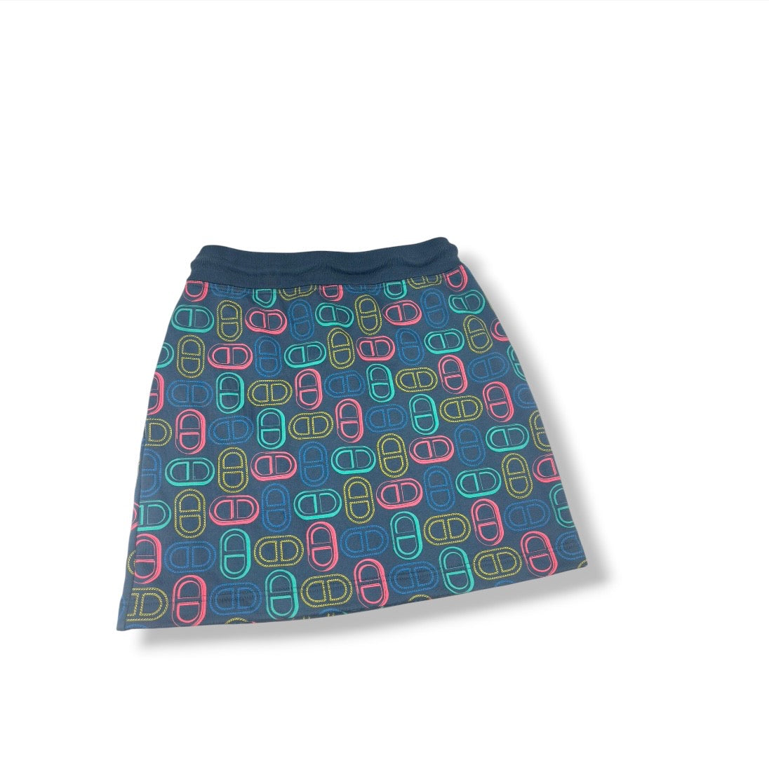 HERMES SKIRT LADY'S SIZE 36 NAVY 4E4316DD RANK (AB)