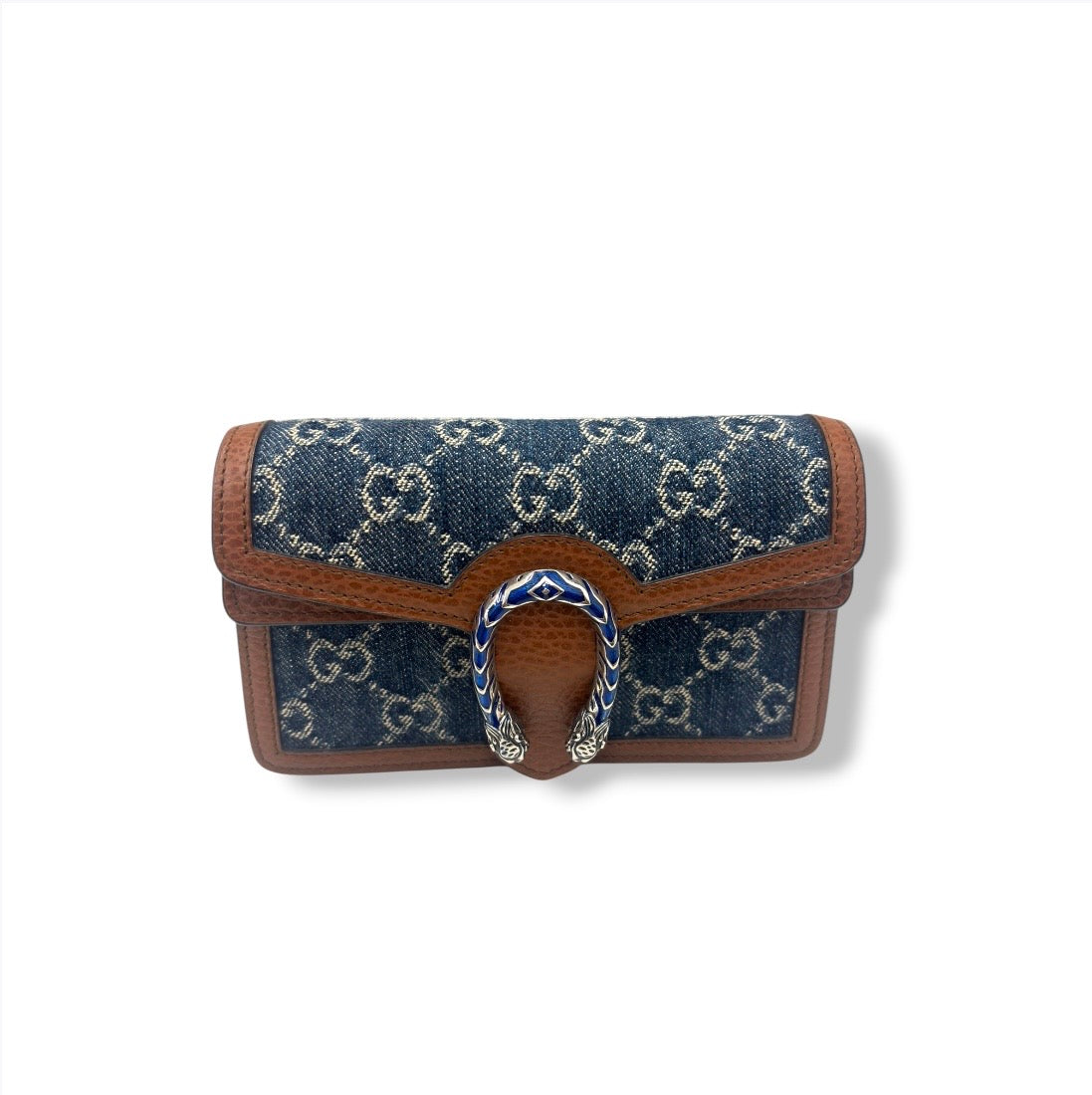 GUCCI SHOULDER BAG 476432 NAVY/BROWN 2067 RANK (AB)