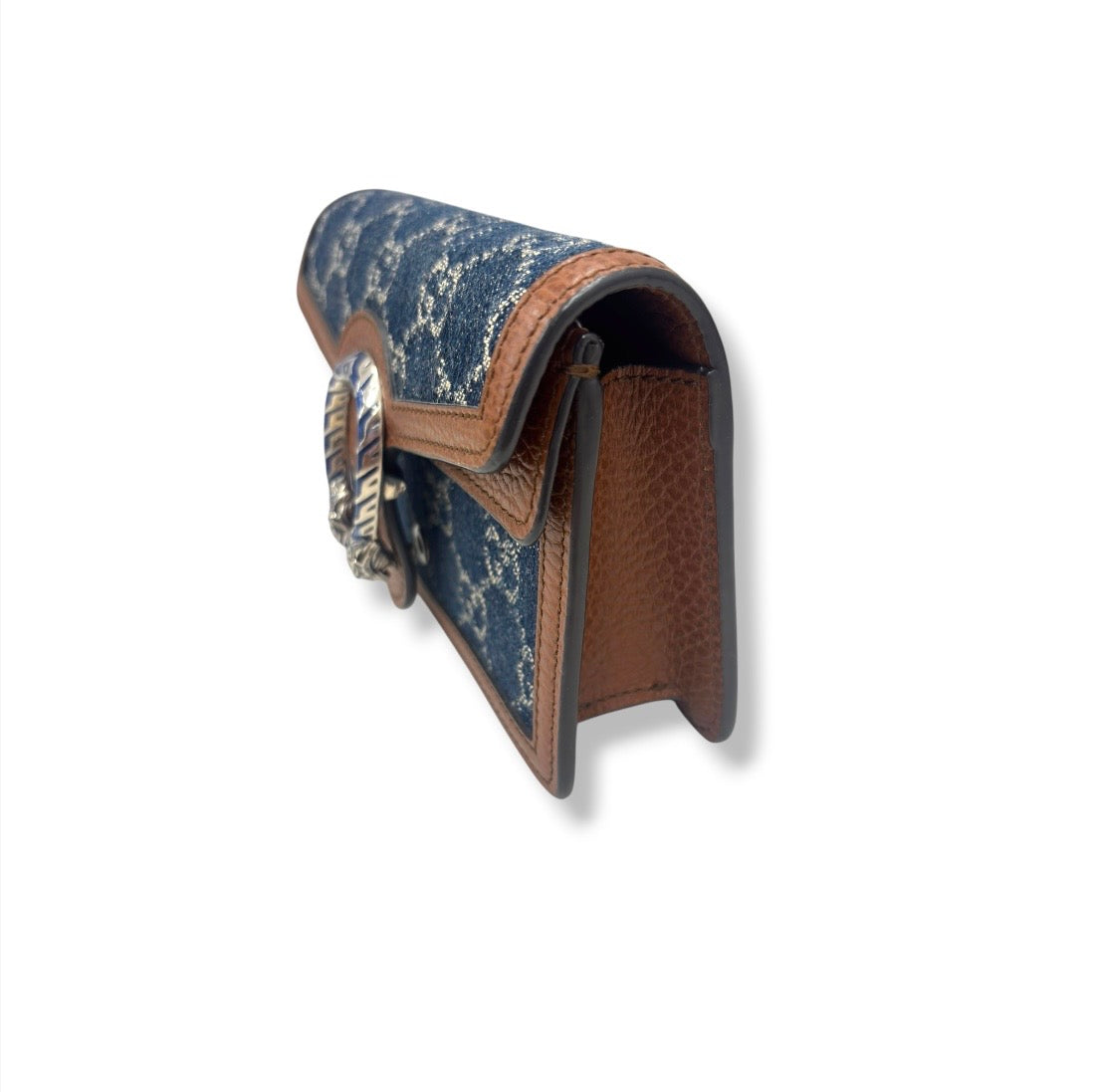 GUCCI SHOULDER BAG 476432 NAVY/BROWN 2067 RANK (AB)