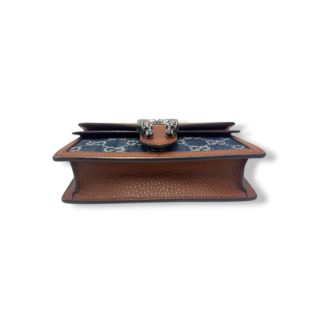 GUCCI SHOULDER BAG 476432 NAVY/BROWN 2067 RANK (AB)