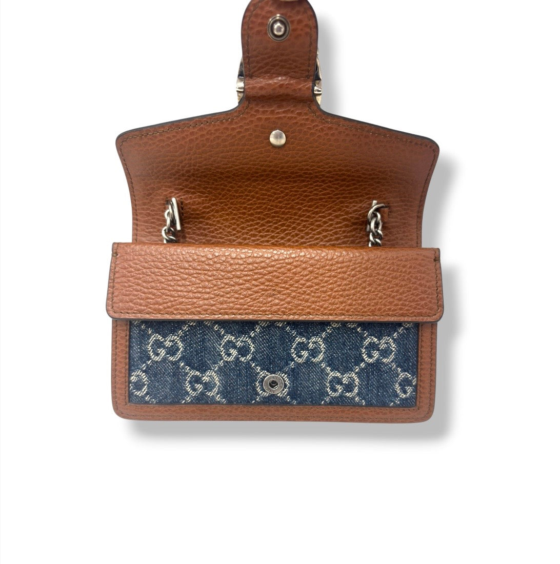 GUCCI SHOULDER BAG 476432 NAVY/BROWN 2067 RANK (AB)