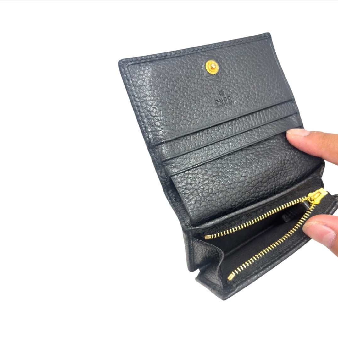 GUCCI WALLET 456126 BLACK SCRATCH 0413 RANK (B)