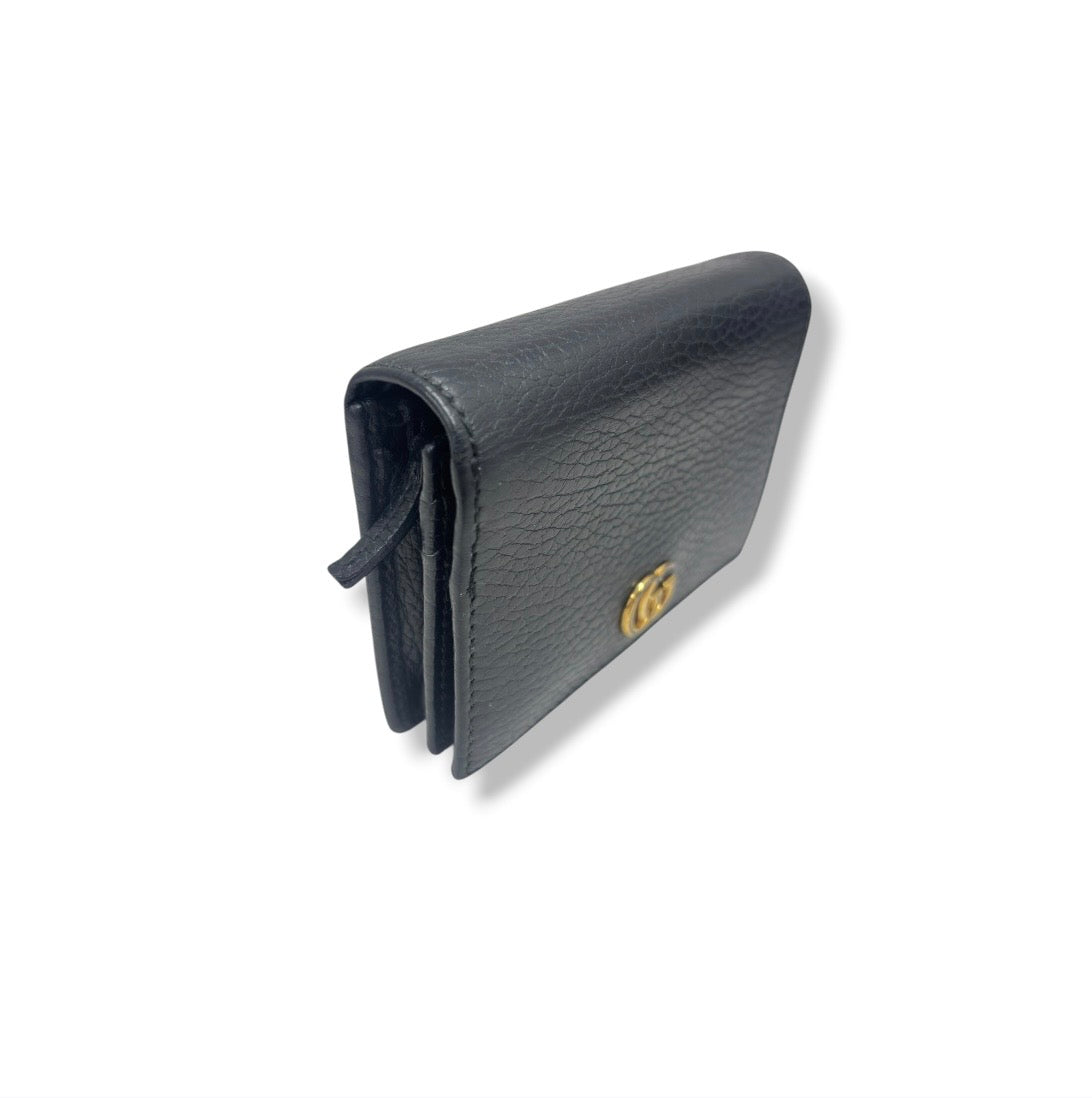 GUCCI WALLET 456126 BLACK SCRATCH 0413 RANK (B)