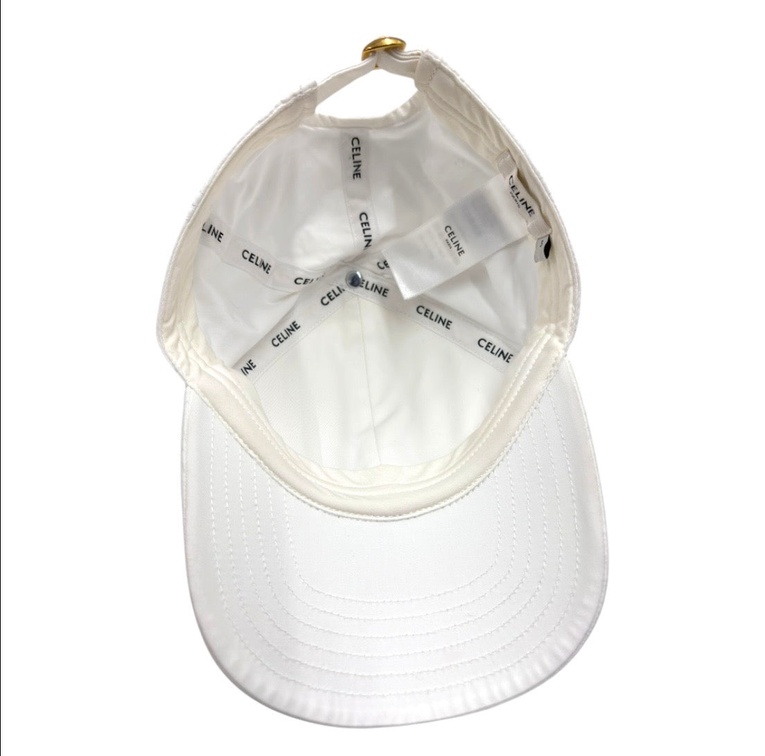 CELINE CAP 2AUT6969P WHITE STAIN RANK (B)