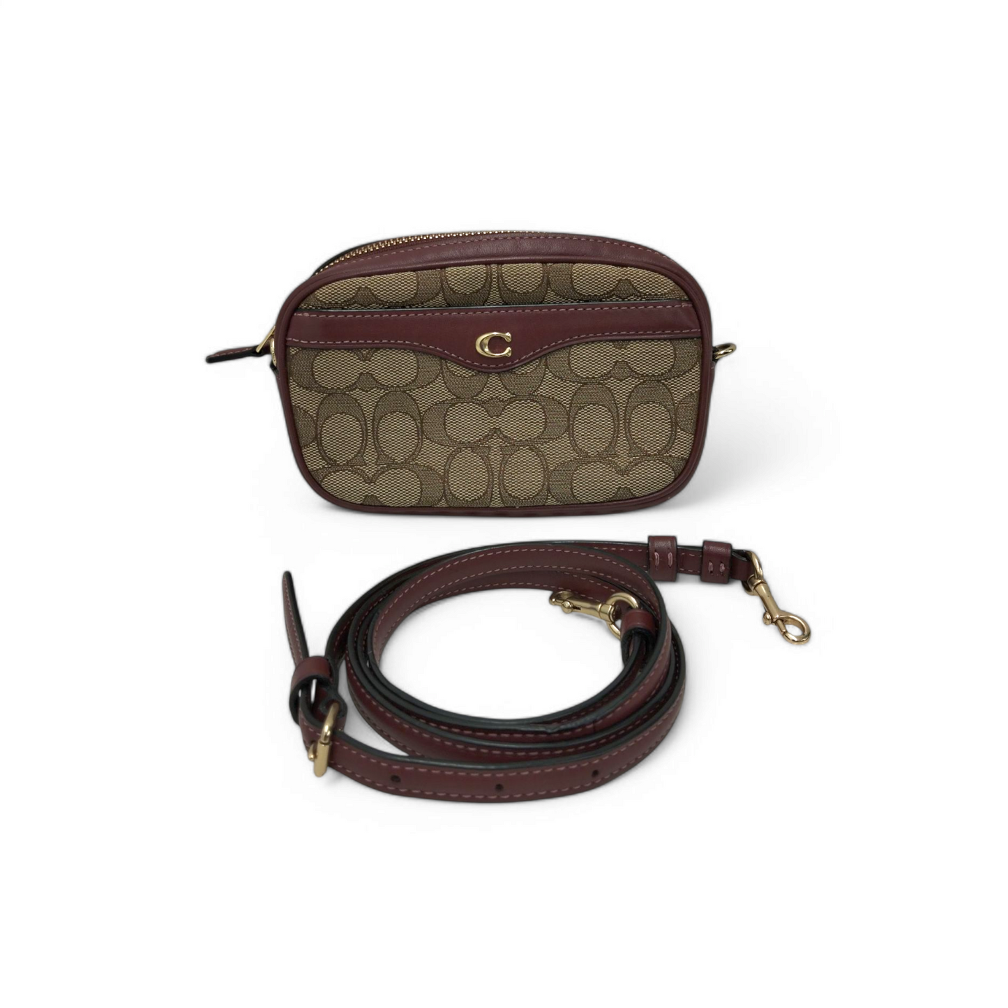 COACH Shoulder Bag F38687 Brown/Brown Rank A