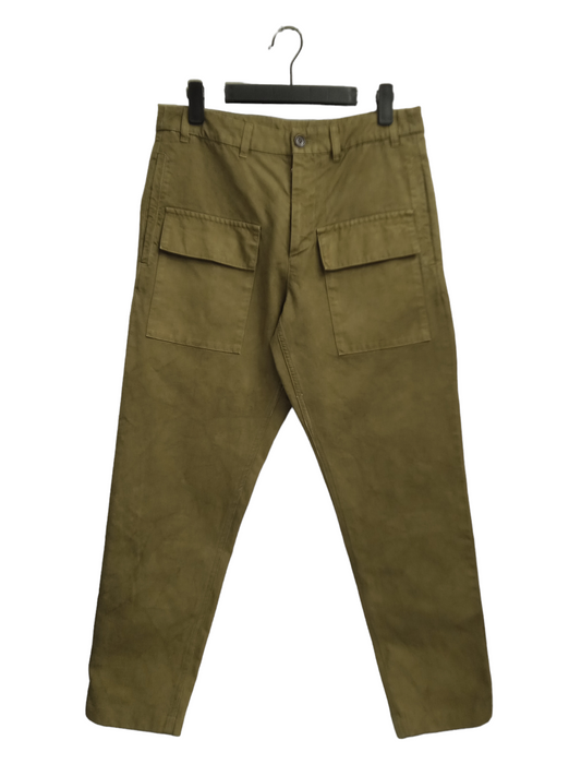 DRIES VAN NOTEN Cargo Pants Size 46 Olive