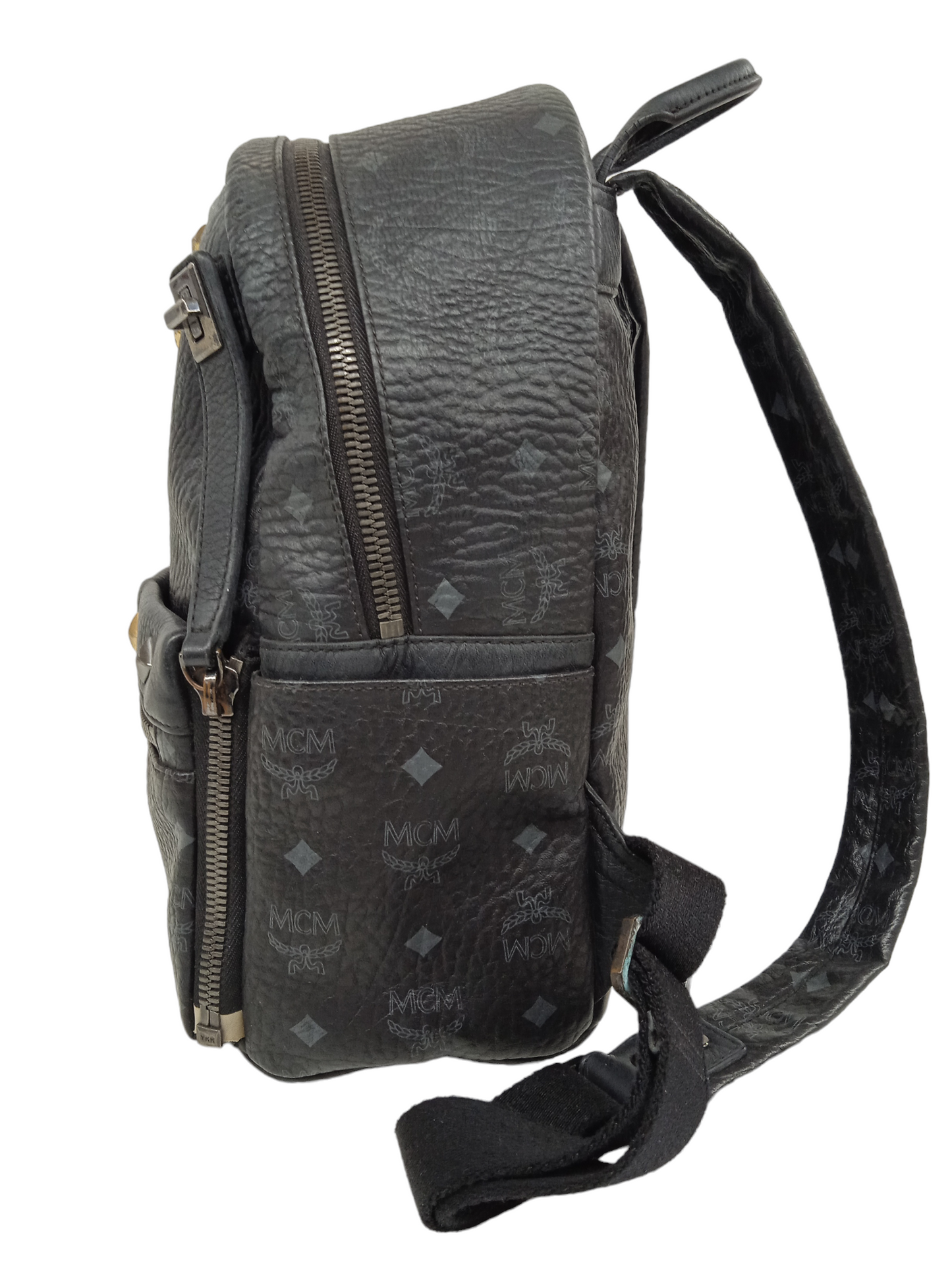 MCM Backpack Black MMK5AVE80BK001 (Rank B)