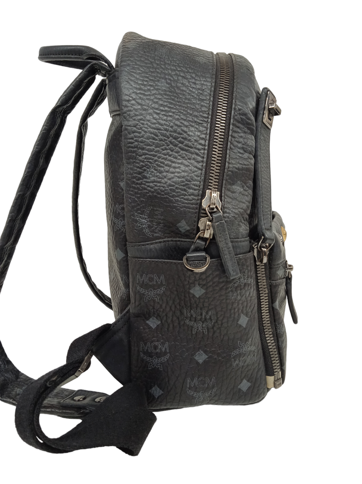 MCM Backpack Black MMK5AVE80BK001 (Rank B)