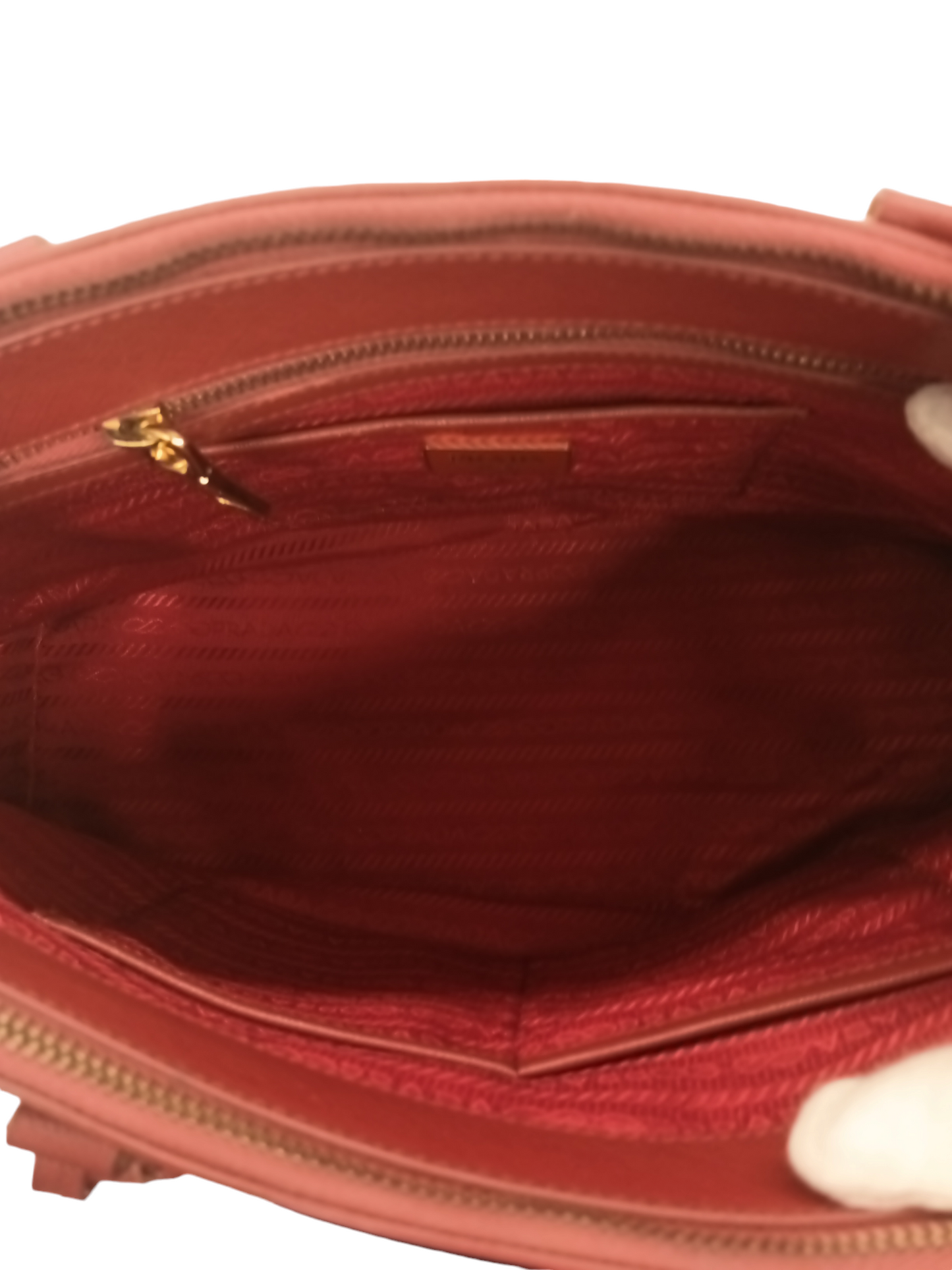 PRADA Bag Saffino Galleria 35 Win Red 37 (Rank B)