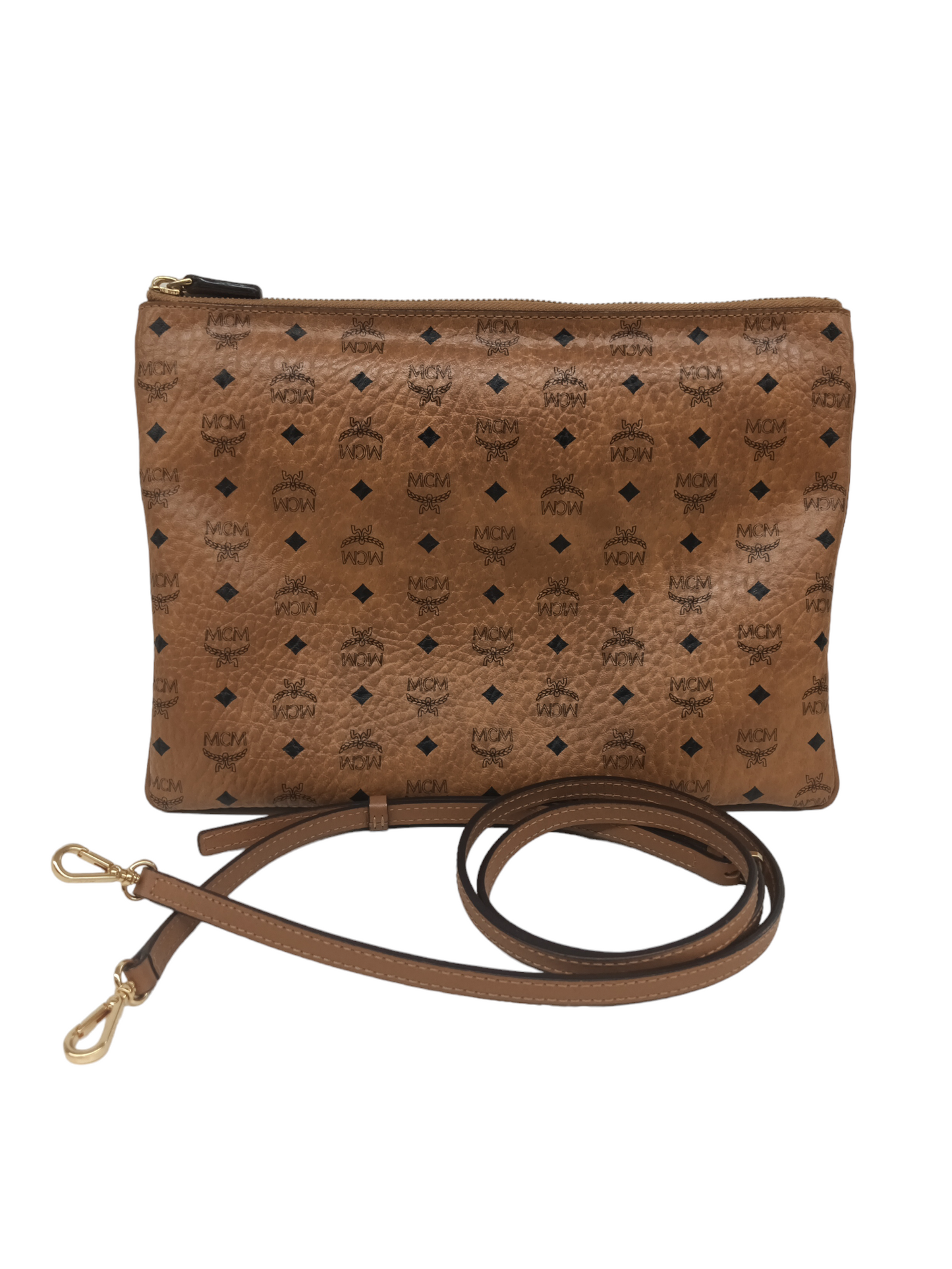 MCM Corssbody Pouch Visetos MYZ8SVI20C0001 Brown (Rank A)