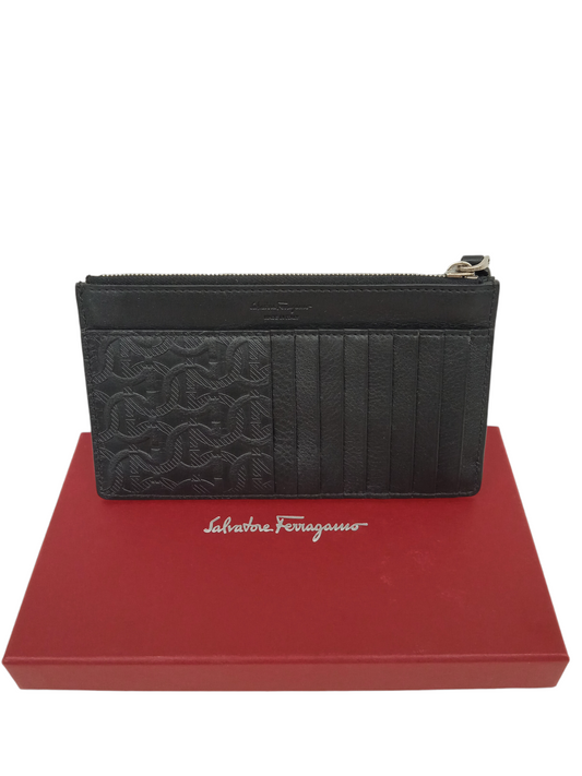 Salvatore Ferragamo Pouch Black Card/Smartphoen case (Rank A)