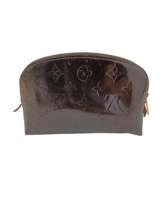 LOUIS VUITTON Pouch Verni Brown CA1132 Rank BC