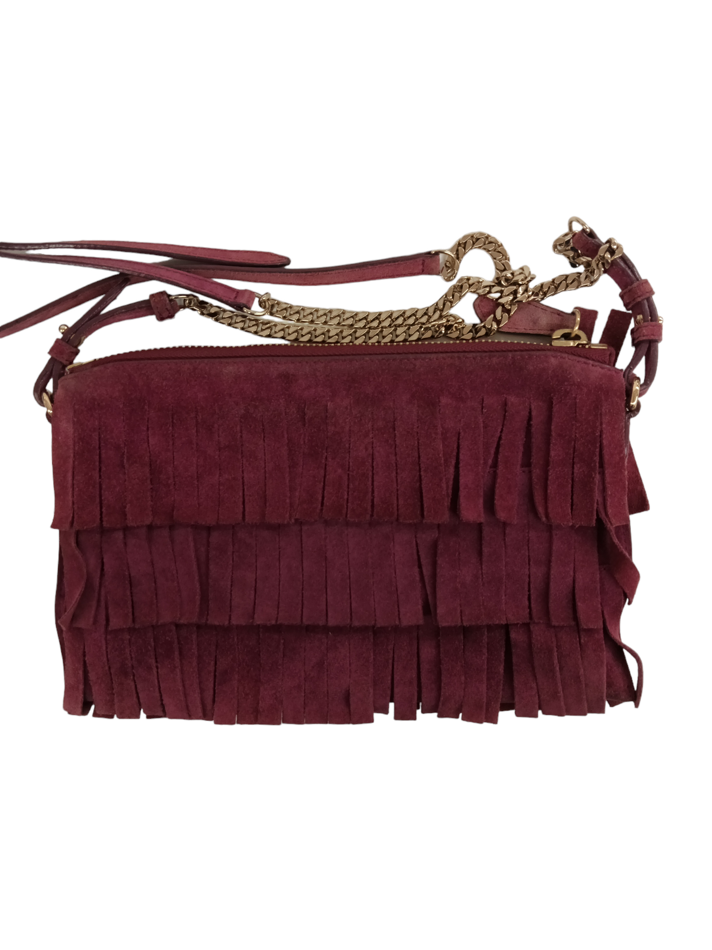 BURBERRY Shoulder Bag 3990443 Purple frine (Rank B)