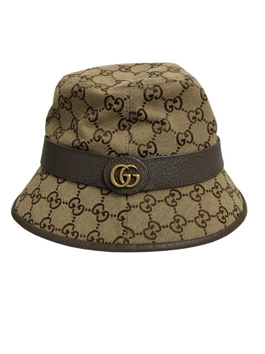 GUCCI HAT 576587 4HG62 GG CANVAS BUCKET