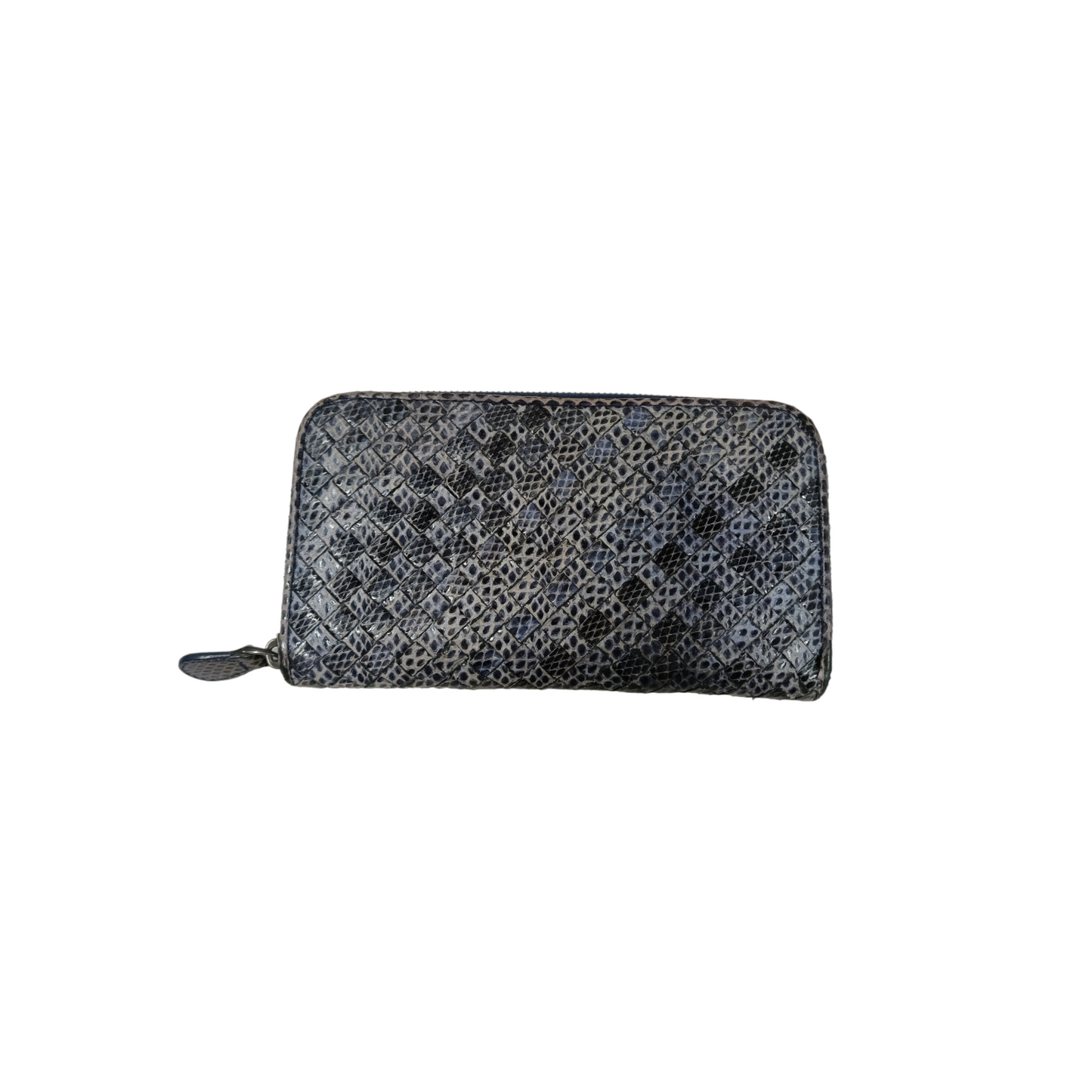 BOTTEGA VENETA Long Wallet 114076 VT202 Blue Rank C