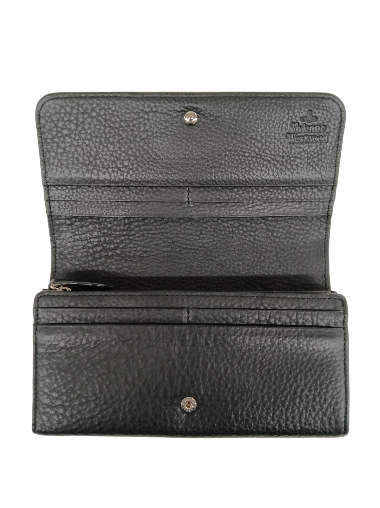 Vivienne Weatwood Long Wallet Black Leather (Rank B)