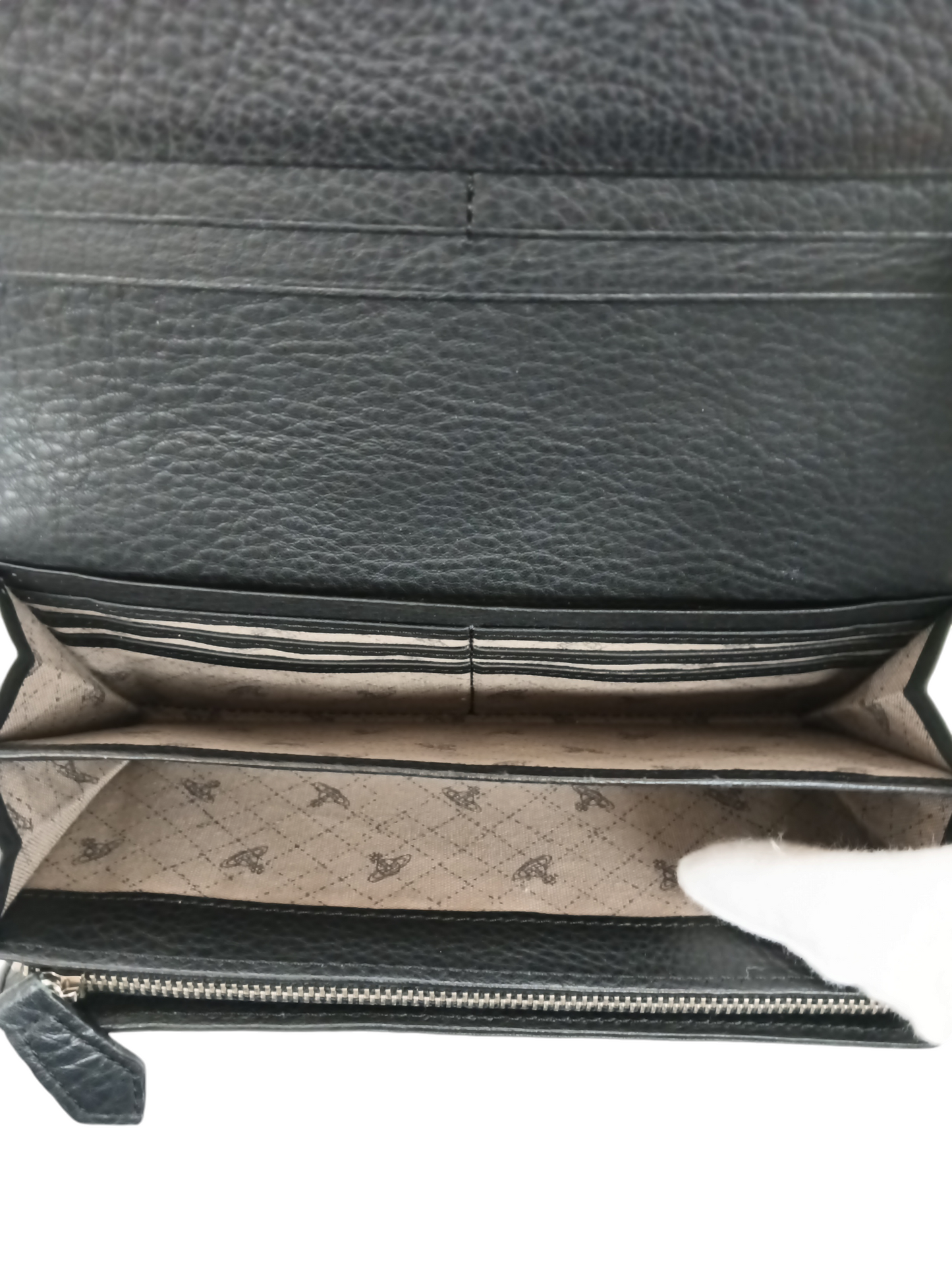 Vivienne Weatwood Long Wallet Black Leather (Rank B)