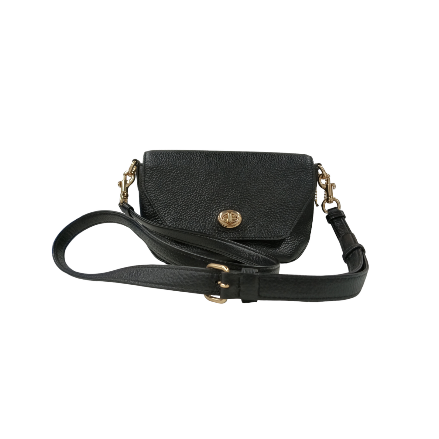 COACH Shoulder Bag C2815 Black Rank A