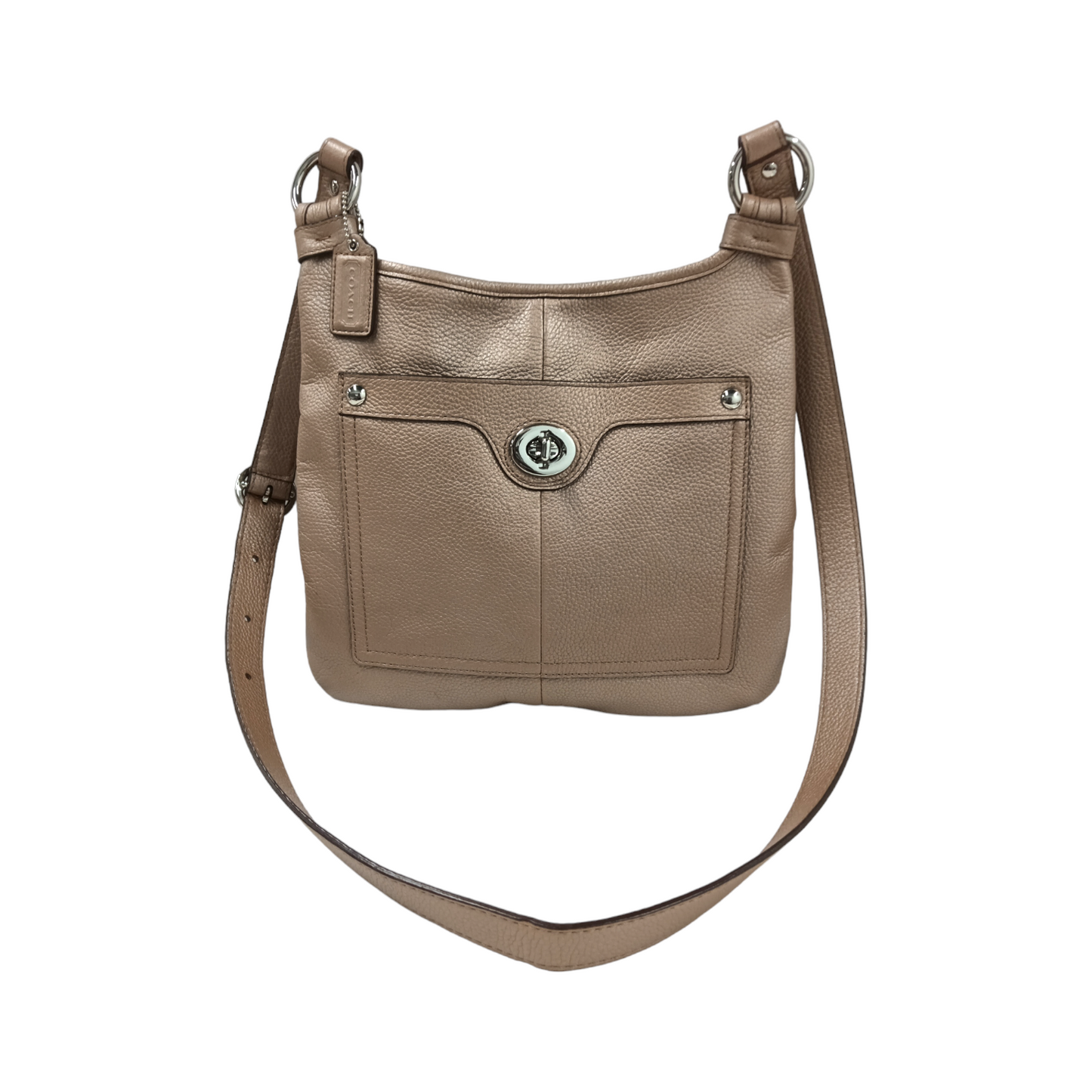 COACH Shoulder Bag Beige F16533 Rank B