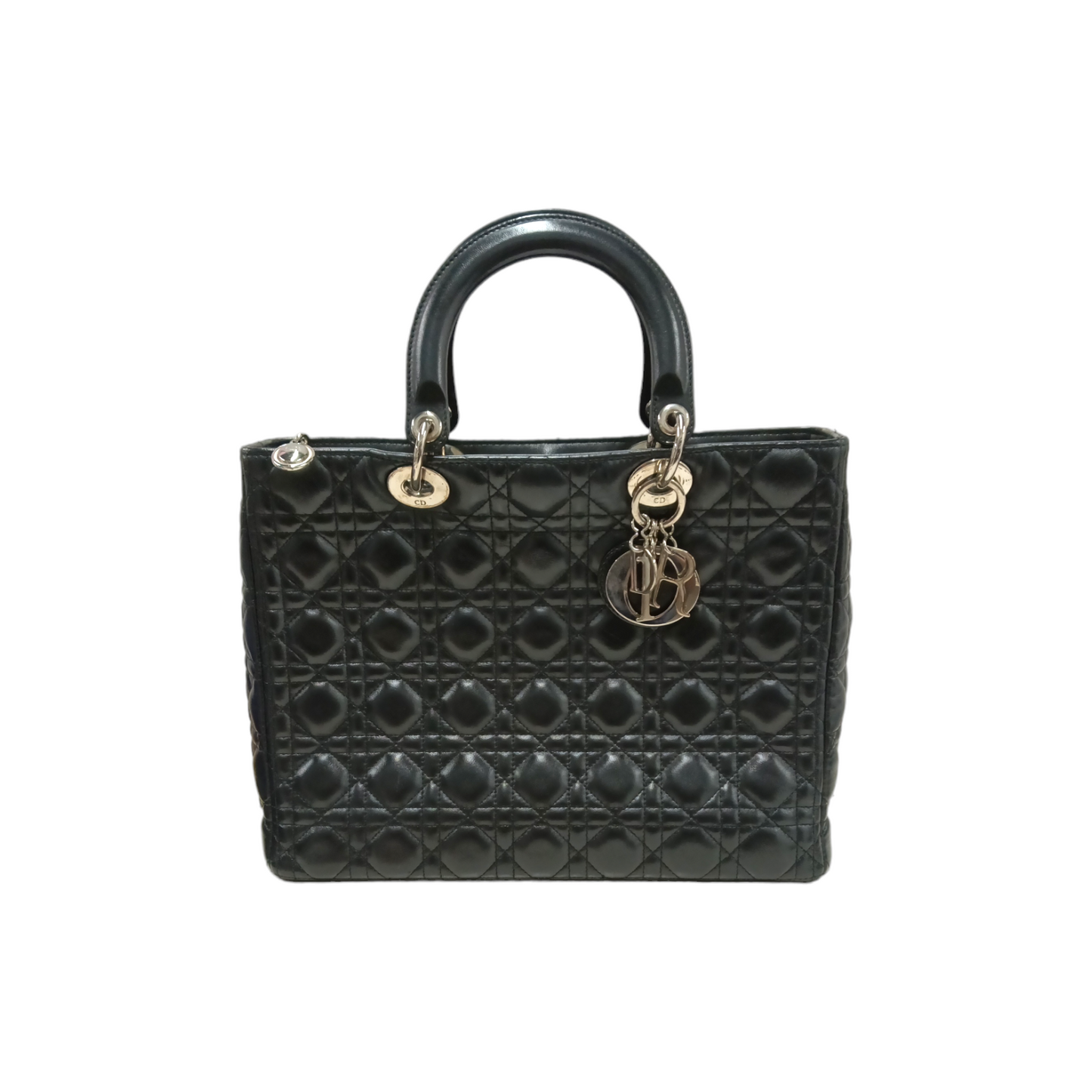 Christian Dior Bag Lady Dior Black Damage Rank B