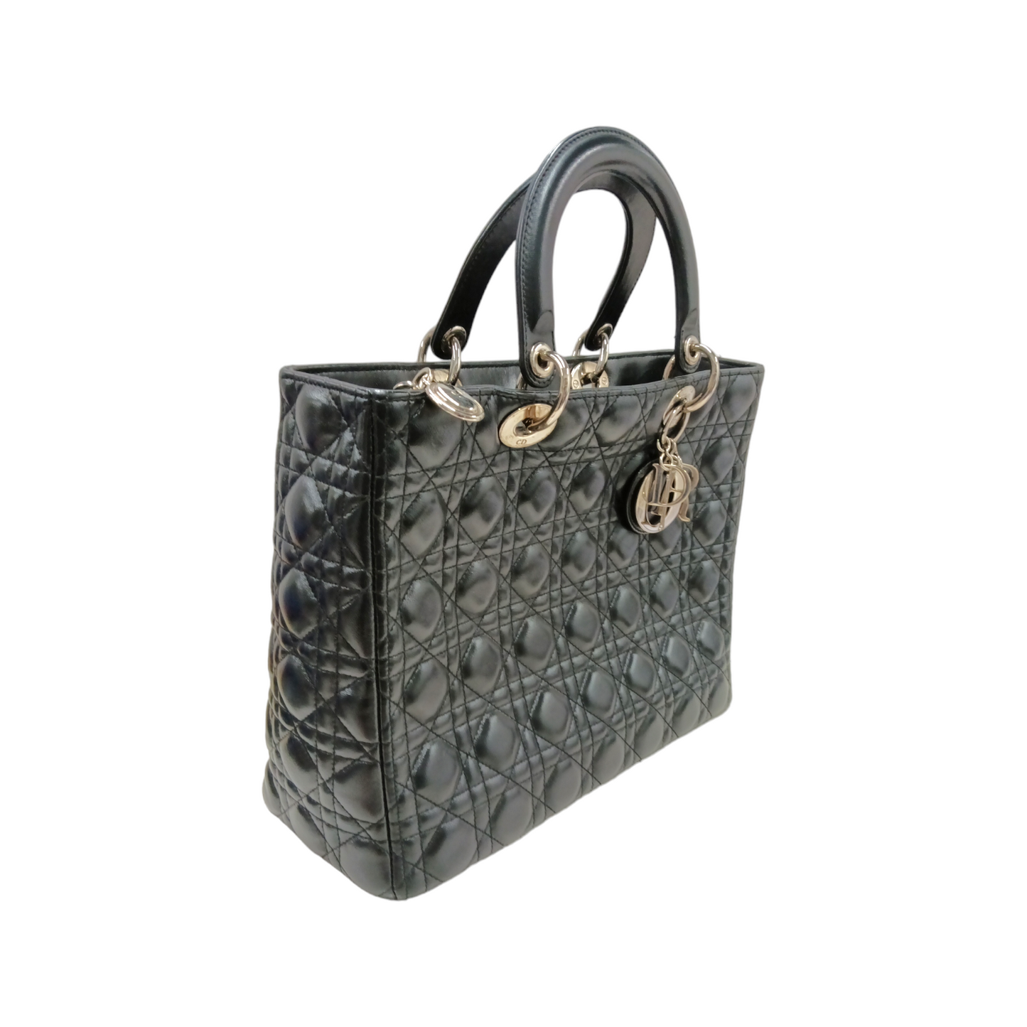 Christian Dior Bag Lady Dior Black Damage Rank B