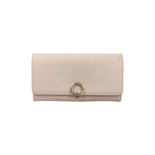 BVLGARI Long Wallet Beige 3248505Y MD F19 288174 Damage Rank C