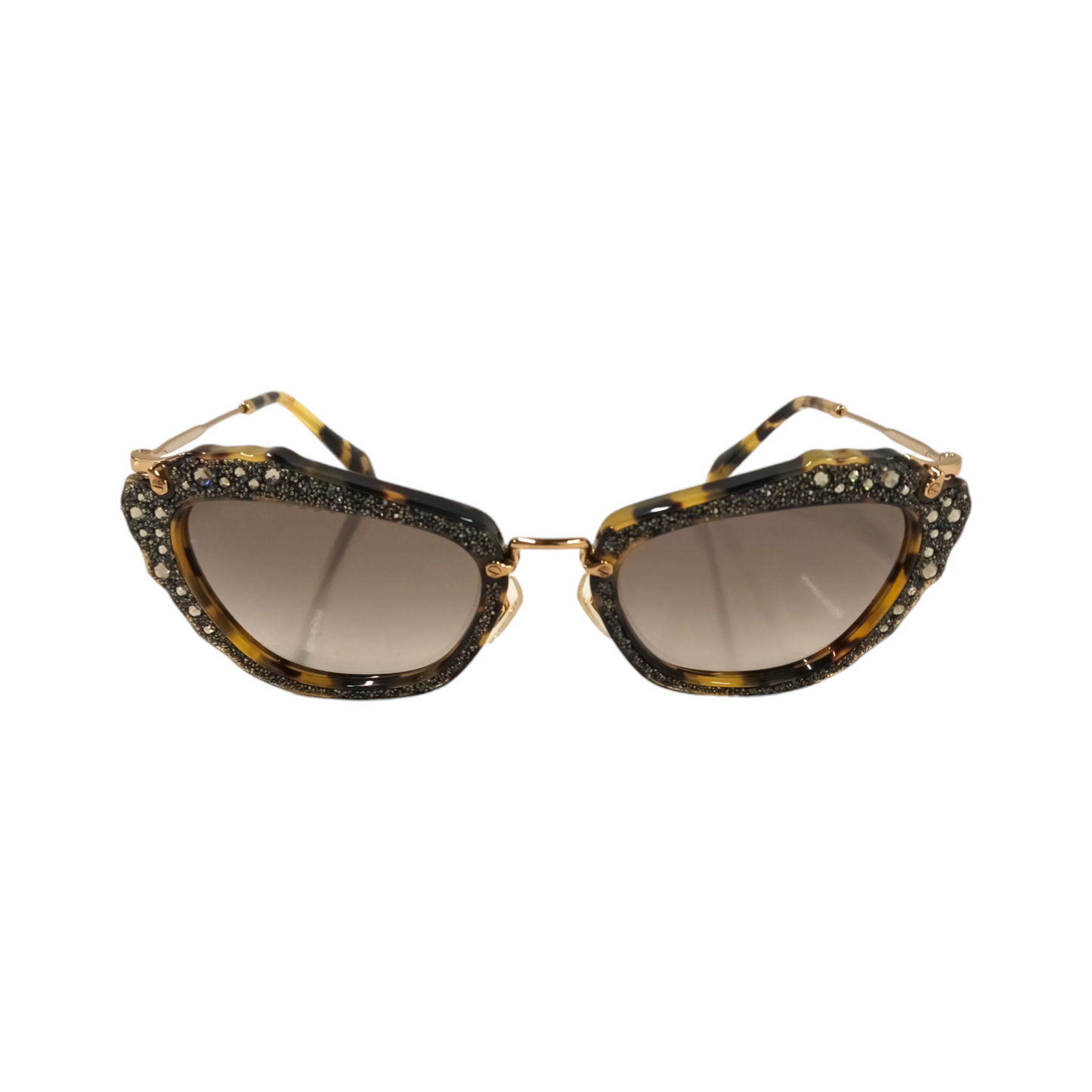 MIU MIU Sunglasses SMU 04Q Brown/Gold Rank B