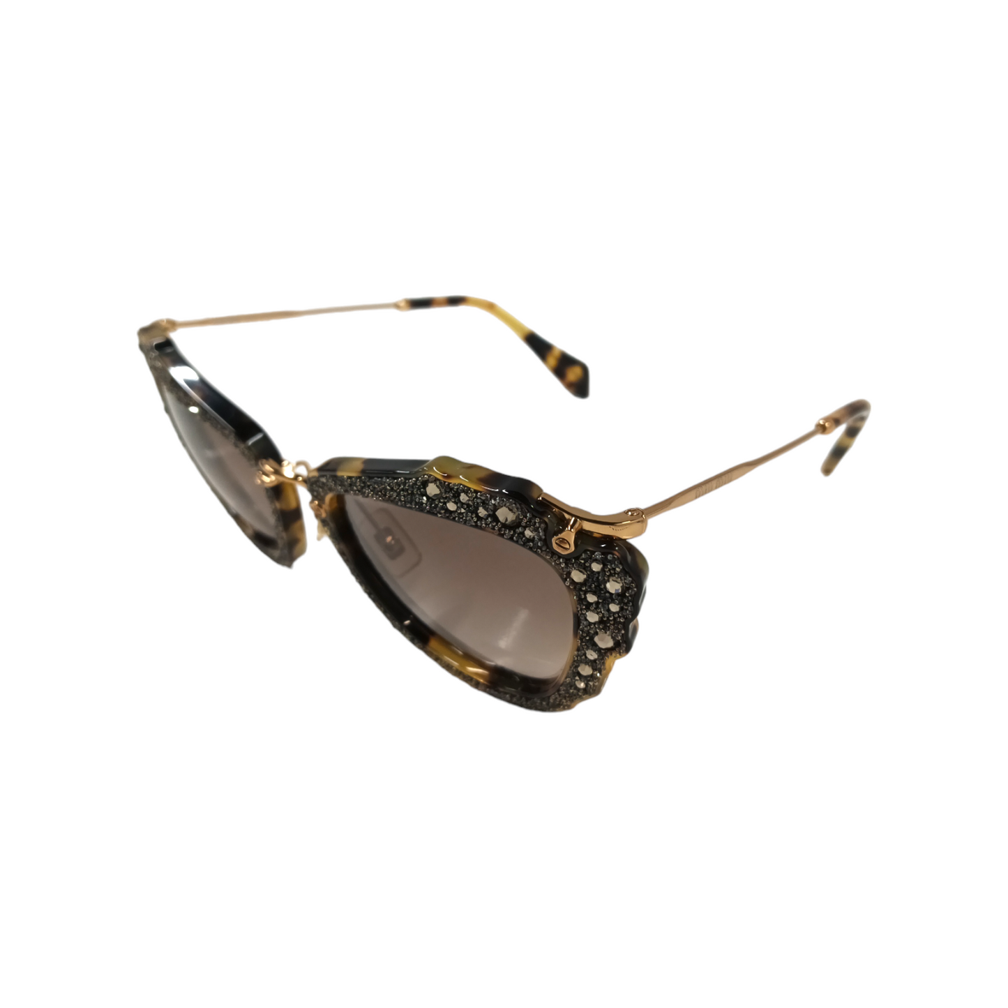 MIU MIU Sunglasses SMU 04Q Brown/Gold Rank B