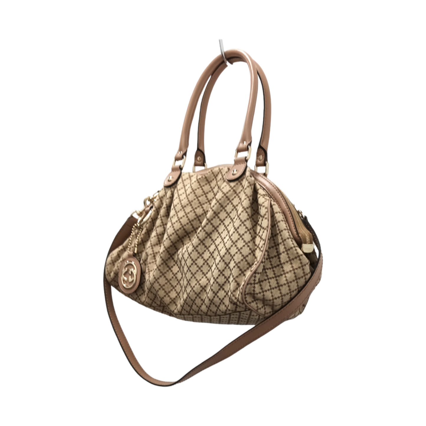 GUCCI 2WAY Bag 223974 Beige Stain 498879 Rank B