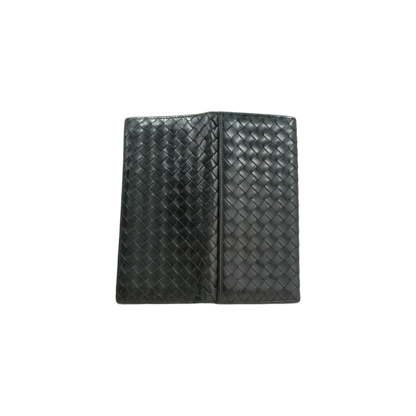 BOTTEGA VENETA Long Wallet Black 120697 V4651 1000 Damage Rank C