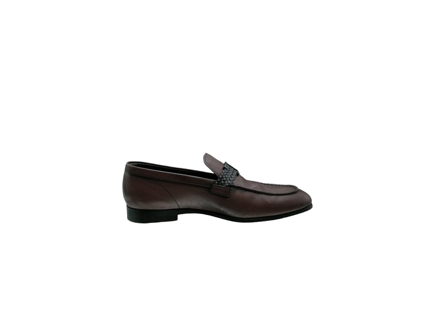 TOD'S LOAFERS MEN BROWN SCRATCH XXM5 1BODHOOD9CL811 SIZE 8.5 RANK (AB)