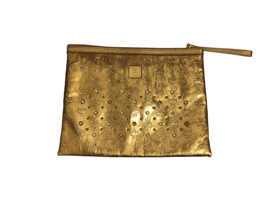 MCM CLUTCH BAG GOLD MWU3SXL55DG001