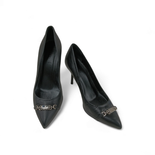 GUCCI Pumps Size 37.5 Lady's Black Damage 370599 Rank B