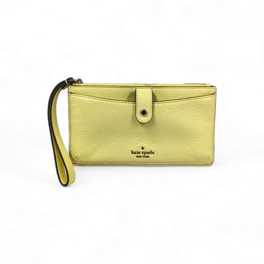 Kate Spade Long Wallet WLRU5843 Yellow Rank B