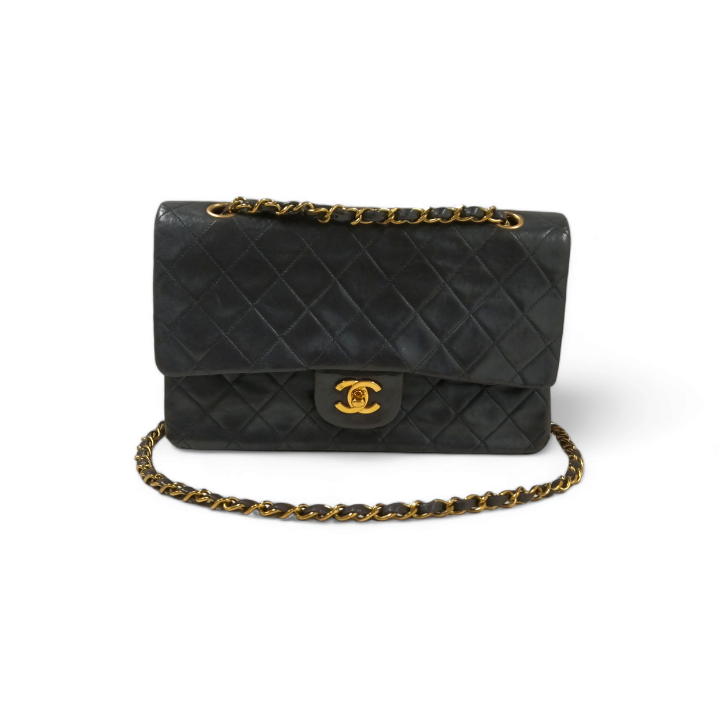 CHANEL Shoulder Bag Lambskin 3554330 Black Rank C