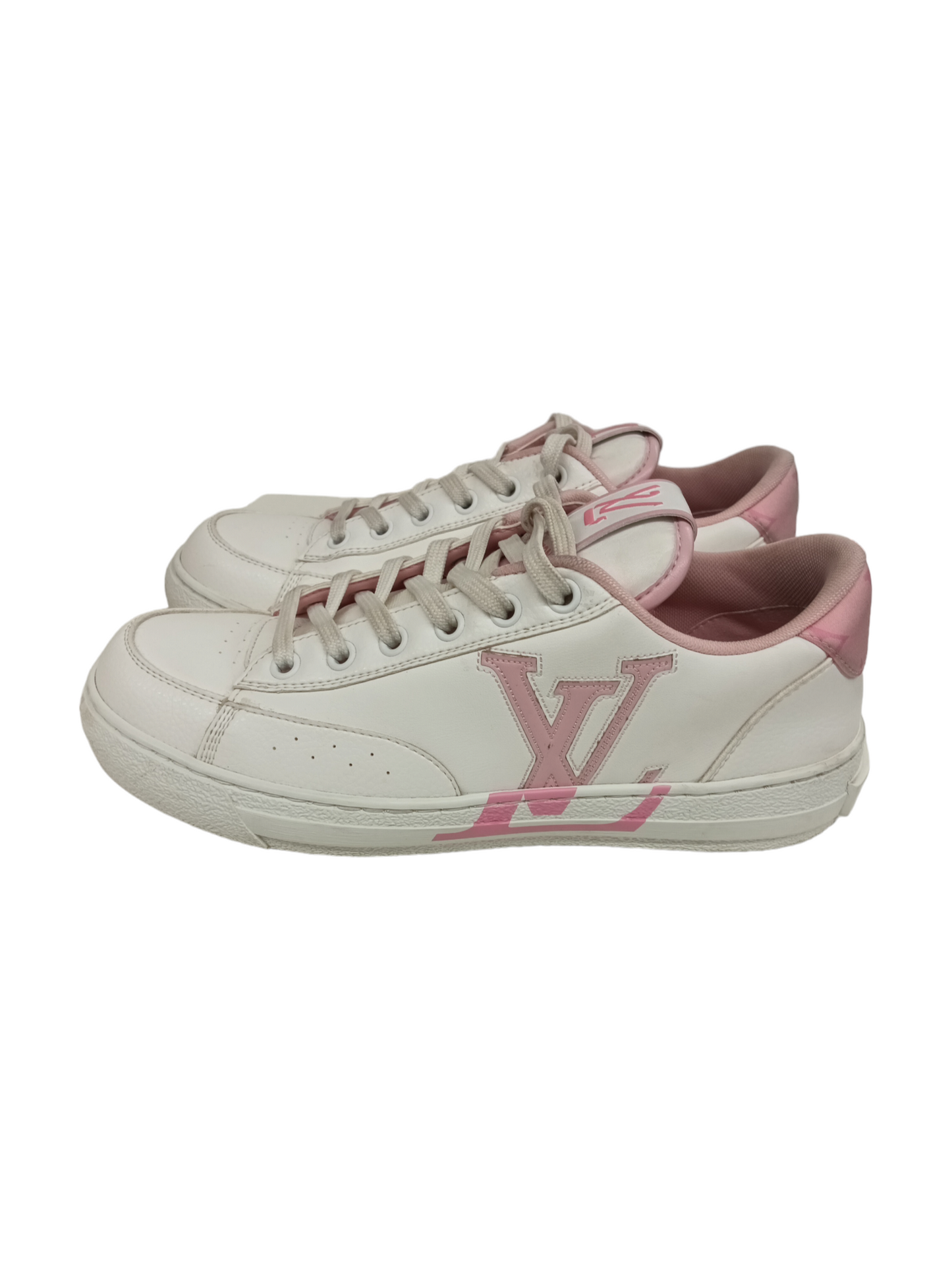 LOUIS VUITTON Sneaker Size 36 1/2 Lady's White/pink VL0252 Charlie *Stain