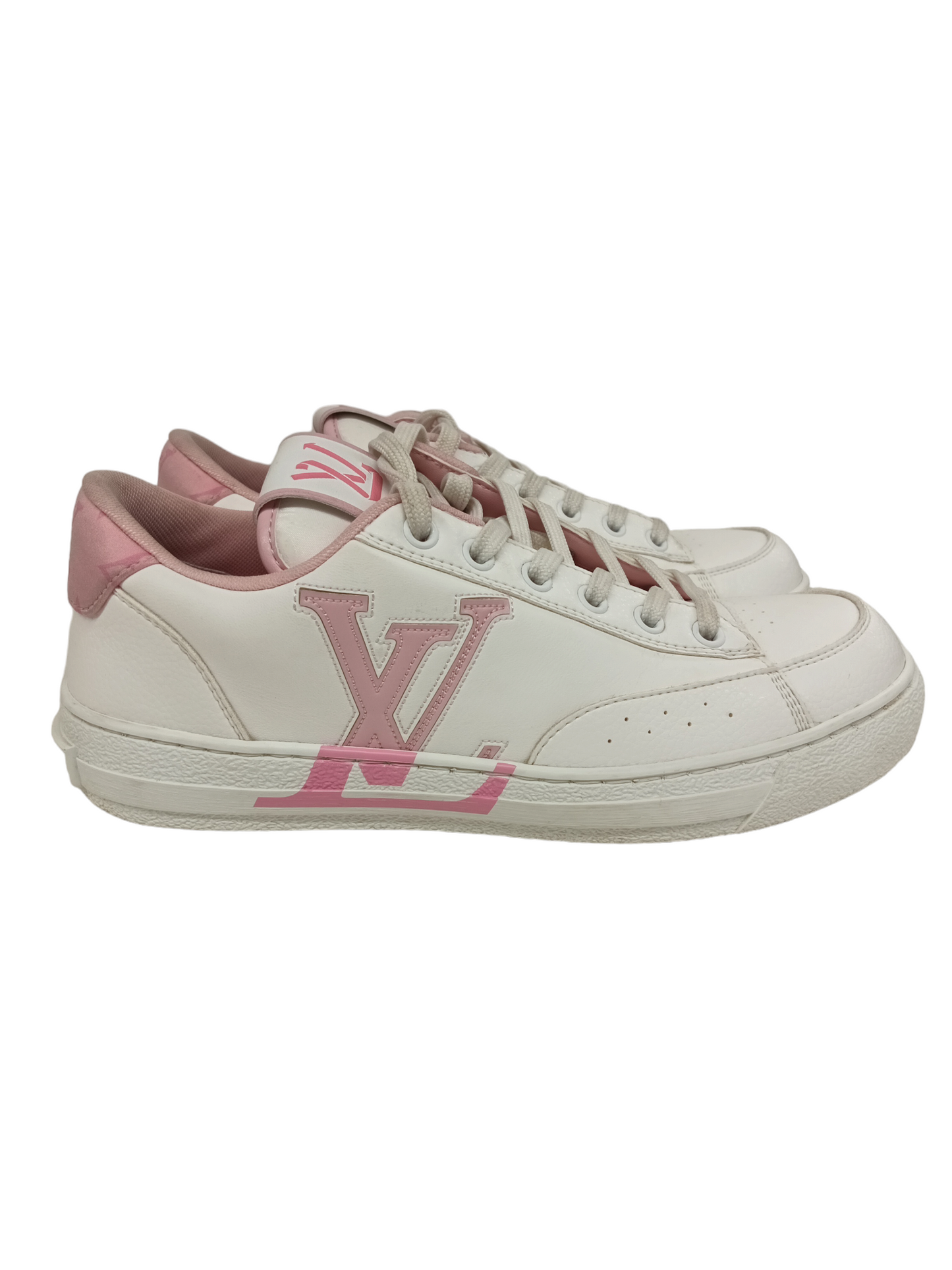 LOUIS VUITTON Sneaker Size 36 1/2 Lady's White/pink VL0252 Charlie *Stain