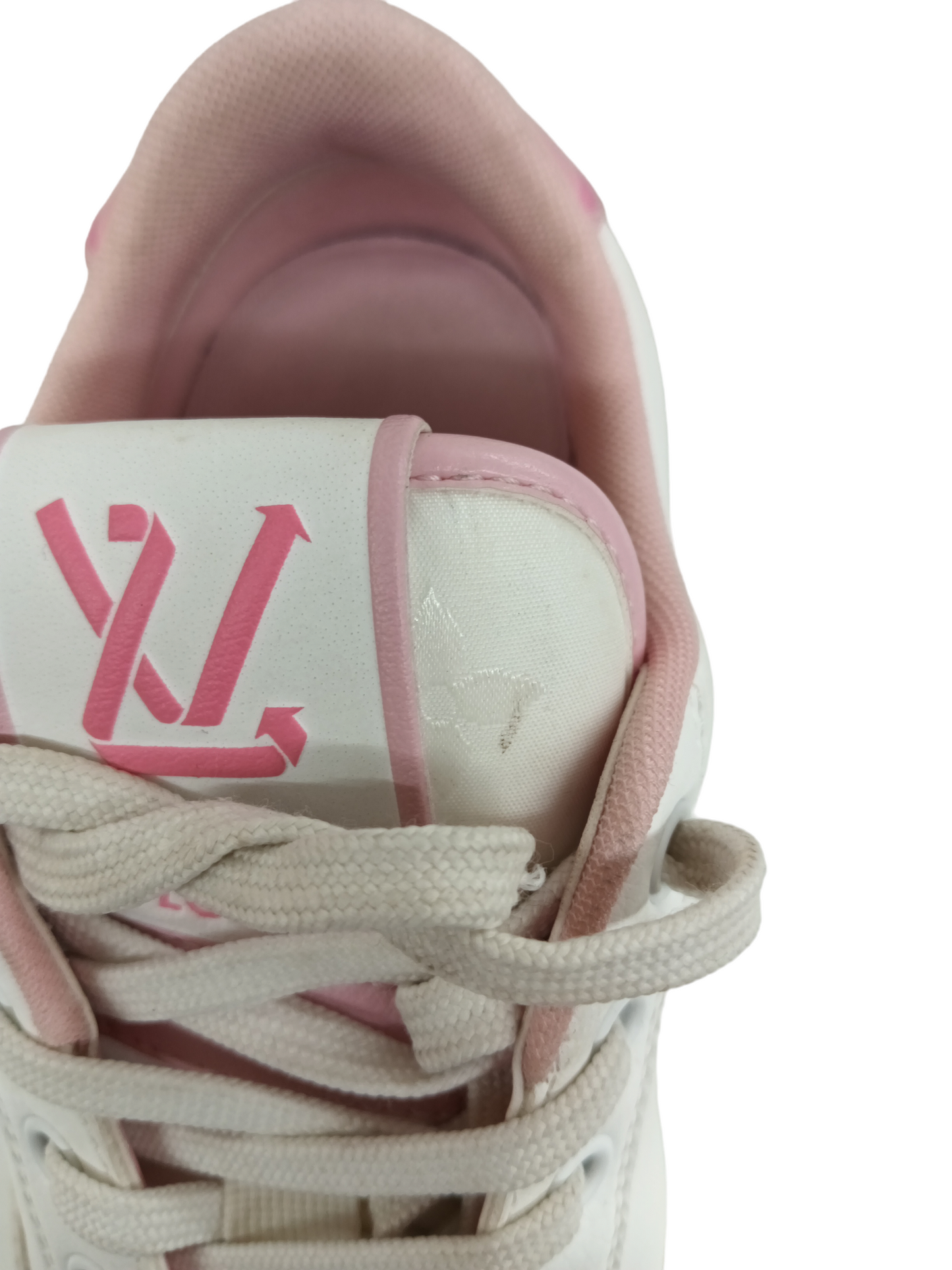 LOUIS VUITTON Sneaker Size 36 1/2 Lady's White/pink VL0252 Charlie *Stain