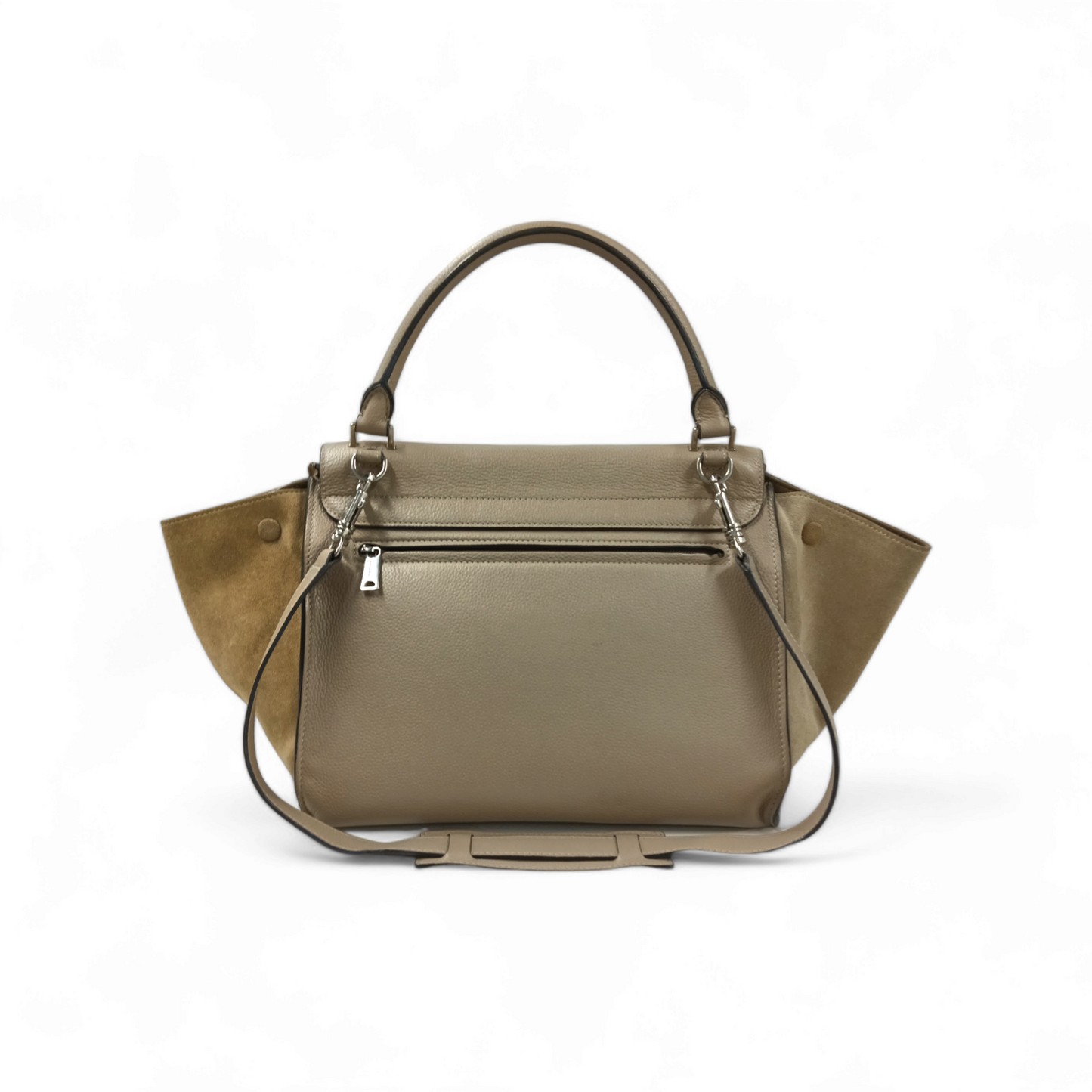 CELINE Bag Beige Discolor** S-SN-1121 Trapeze 30 Rank B