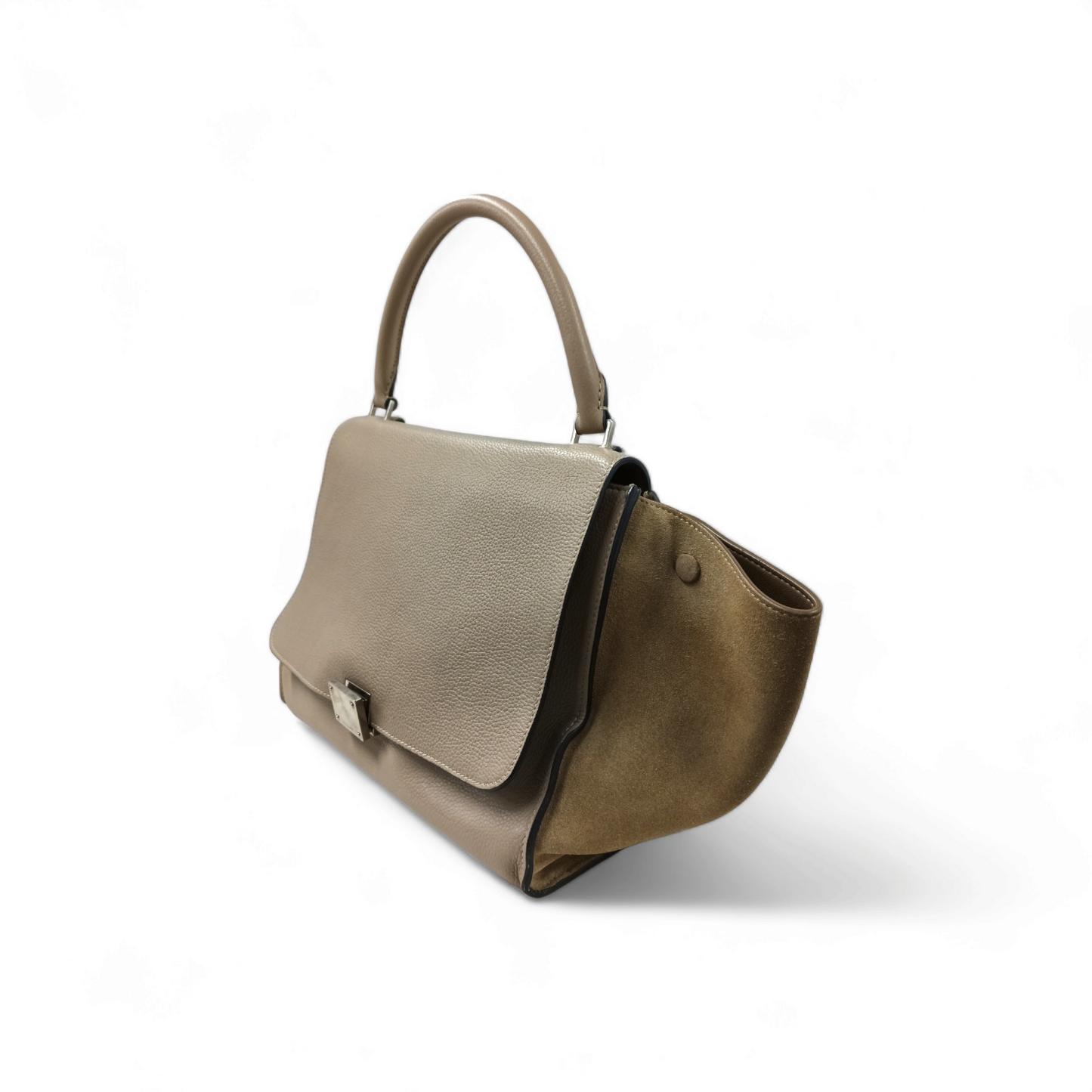 CELINE Bag Beige Discolor** S-SN-1121 Trapeze 30 Rank B