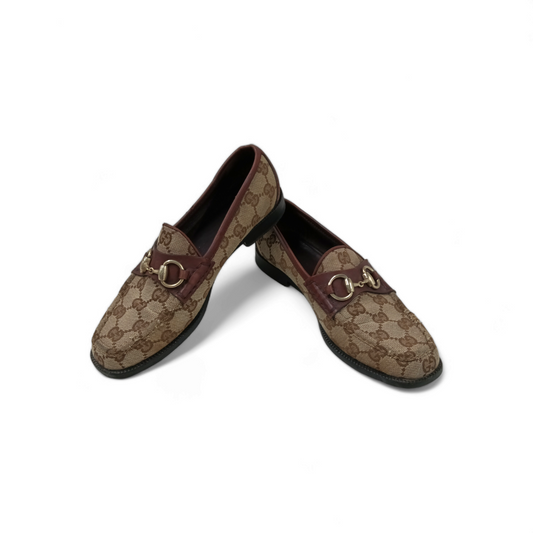 GUCCI Bit Loafers Size35.5 Lady's Brown Rank C