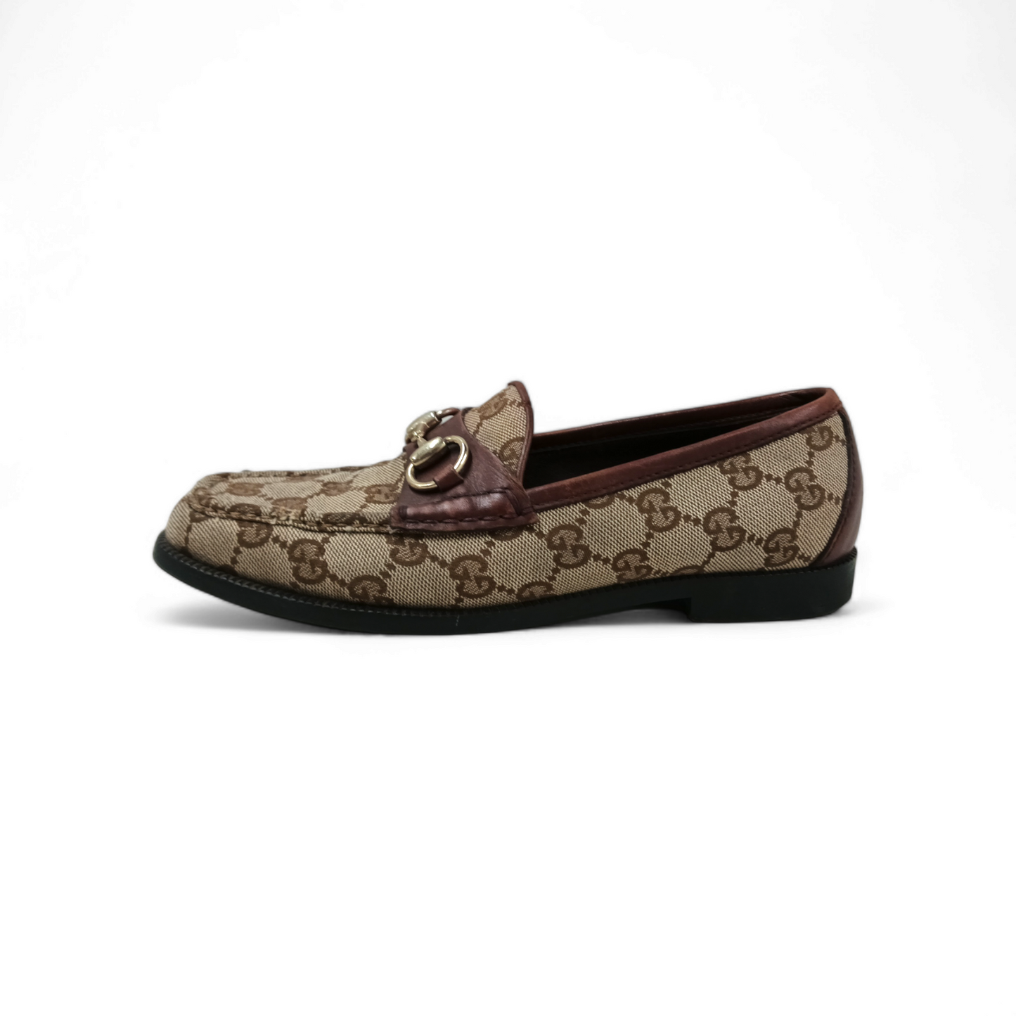 GUCCI Bit Loafers Size35.5 Lady's Brown Rank C