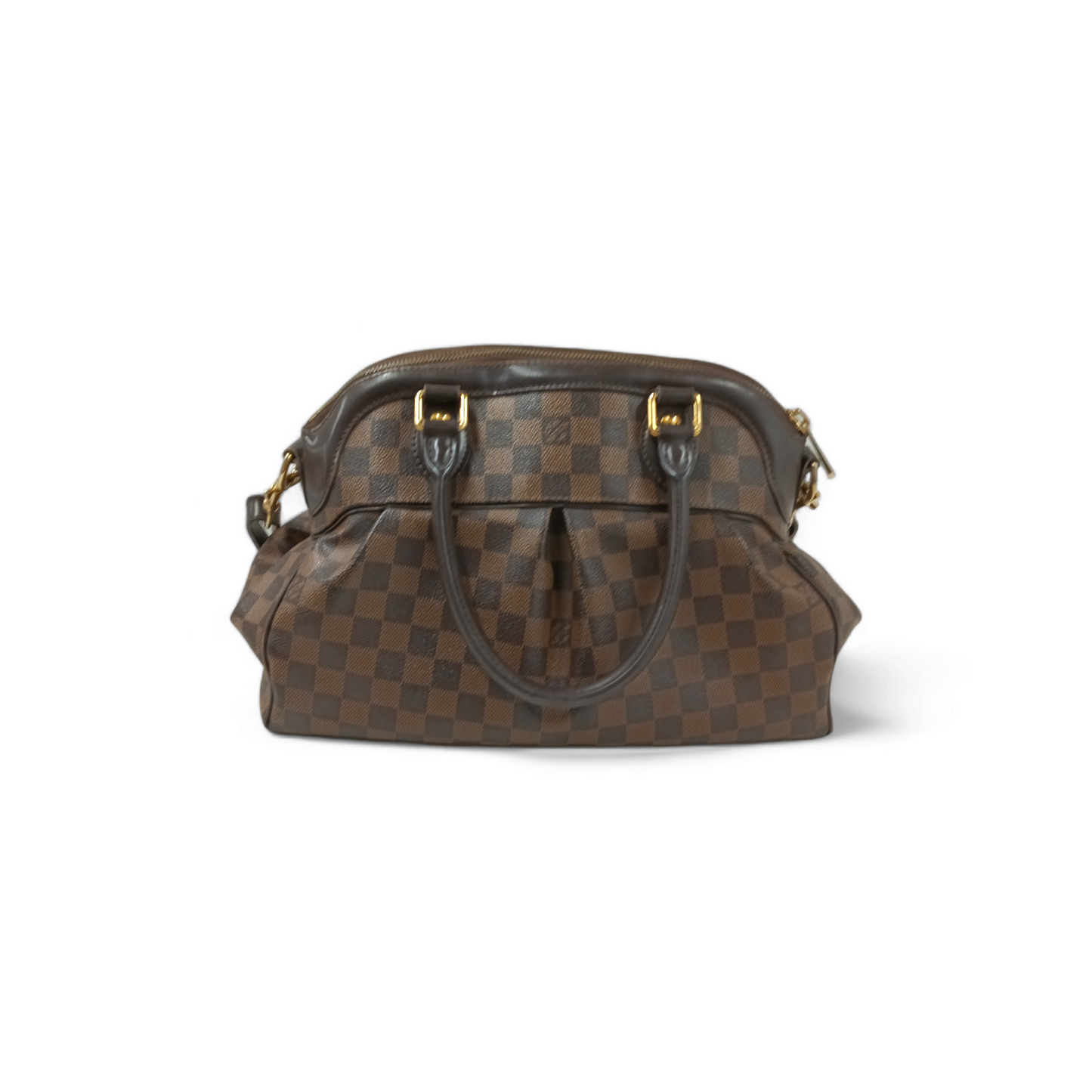 LOUIS VUITTON 2Way Bag Damier Trevi PM N51997 Brown TJ0162 *Stain* Rank BC