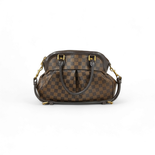 LOUIS VUITTON 2Way Bag Damier Trevi PM N51997 Brown TJ0162 *Stain* Rank BC