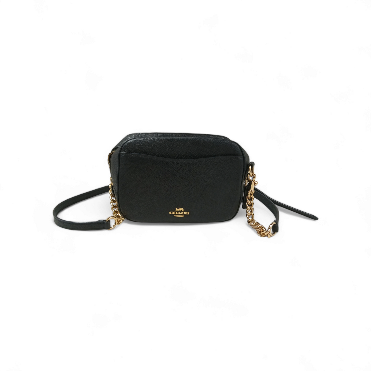 COACH Shoulder Bag 29411 Black *Stain* Rank B